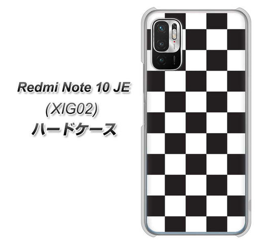 Redmi Note 10 JE XIG02 au 高画質仕上げ 背面印刷 ハードケース【151 フラッグチェック】