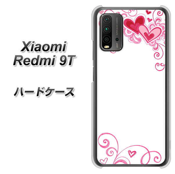 SIMフリー Xiaomi（シャオミ）Redmi 9T 高画質仕上げ 背面印刷 ハードケース【365 ハートフレーム】