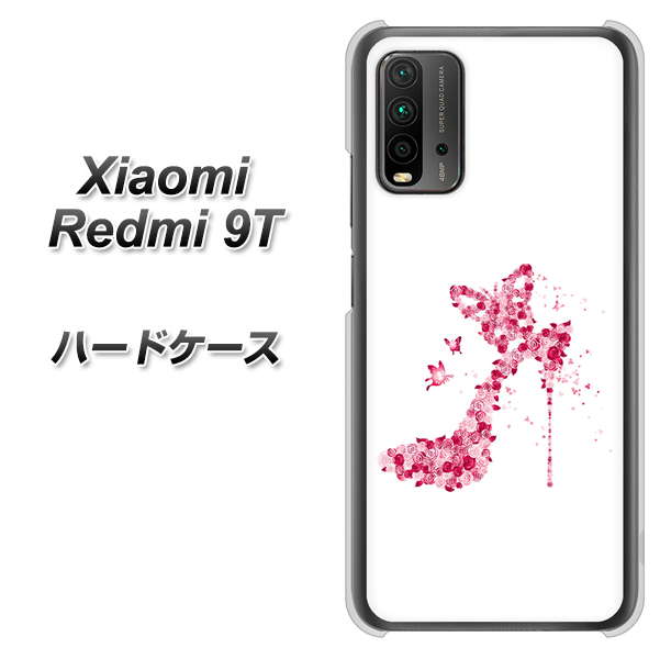 SIMフリー Xiaomi（シャオミ）Redmi 9T 高画質仕上げ 背面印刷 ハードケース【387 薔薇のハイヒール】