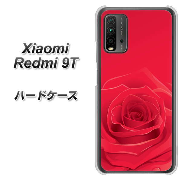 SIMフリー Xiaomi（シャオミ）Redmi 9T 高画質仕上げ 背面印刷 ハードケース【395 赤いバラ】