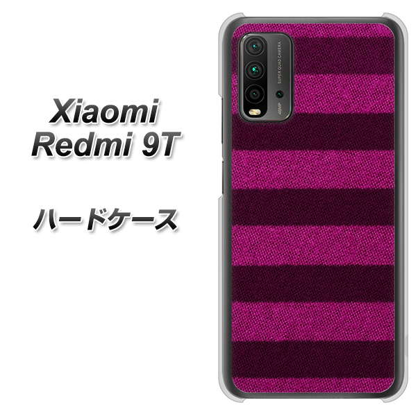 SIMフリー Xiaomi（シャオミ）Redmi 9T 高画質仕上げ 背面印刷 ハードケース【534 極太ボーダーPK&NV】