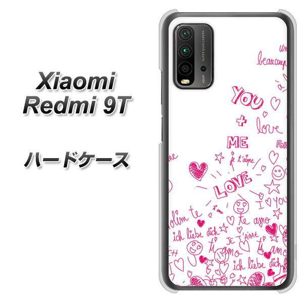 SIMフリー Xiaomi（シャオミ）Redmi 9T 高画質仕上げ 背面印刷 ハードケース【631 恋の落書き】