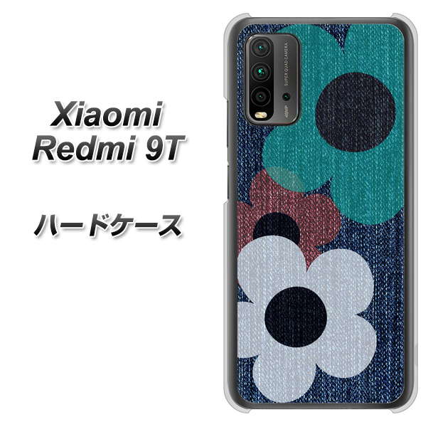 SIMフリー Xiaomi（シャオミ）Redmi 9T 高画質仕上げ 背面印刷 ハードケース【EK869 ルーズフラワーinデニム風】