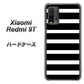 SIMフリー Xiaomi（シャオミ）Redmi 9T 高画質仕上げ 背面印刷 ハードケース【EK879 ボーダーブラック（L）】