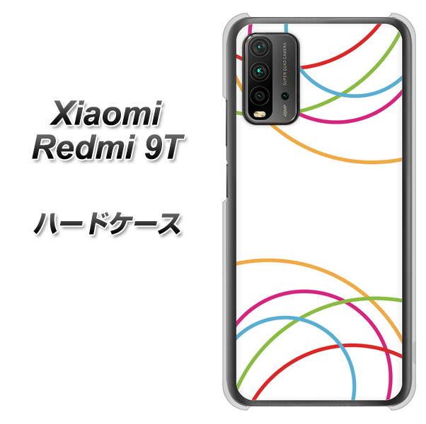 SIMフリー Xiaomi（シャオミ）Redmi 9T 高画質仕上げ 背面印刷 ハードケース【IB912  重なり合う曲線】