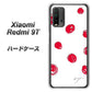 SIMフリー Xiaomi（シャオミ）Redmi 9T 高画質仕上げ 背面印刷 ハードケース【OE836 手描きシンプル ホワイト×レッド】