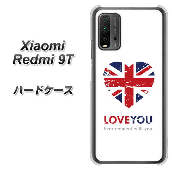 SIMフリー Xiaomi（シャオミ）Redmi 9T 高画質仕上げ 背面印刷 ハードケース【SC803 ユニオンジャック ハートビンテージ】