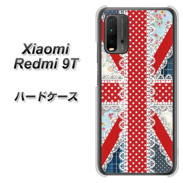 SIMフリー Xiaomi（シャオミ）Redmi 9T 高画質仕上げ 背面印刷 ハードケース【SC805 ユニオンジャック レース】