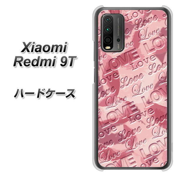 SIMフリー Xiaomi（シャオミ）Redmi 9T 高画質仕上げ 背面印刷 ハードケース【SC844 フラワーヴェルニLOVE（ローズヴェルール）】