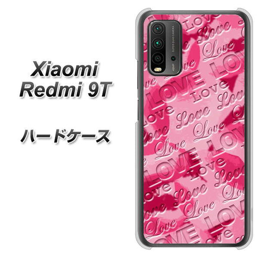 Redmi 9T SC845 フラワーヴェルニLOVE濃いピンク（ローズアンディアン） ハードケース 背面印刷