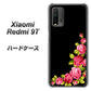 SIMフリー Xiaomi（シャオミ）Redmi 9T 高画質仕上げ 背面印刷 ハードケース【VA826 バラのフレーム(黒)】