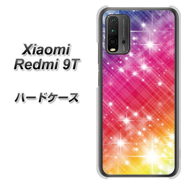 SIMフリー Xiaomi（シャオミ）Redmi 9T 高画質仕上げ 背面印刷 ハードケース【VA872 レインボーフレーム】