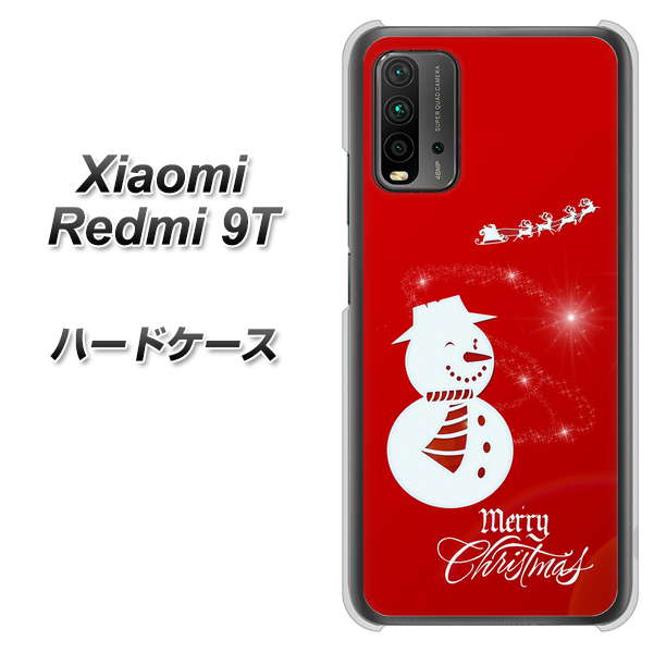SIMフリー Xiaomi（シャオミ）Redmi 9T 高画質仕上げ 背面印刷 ハードケース【XA802 ウインク雪だるま】