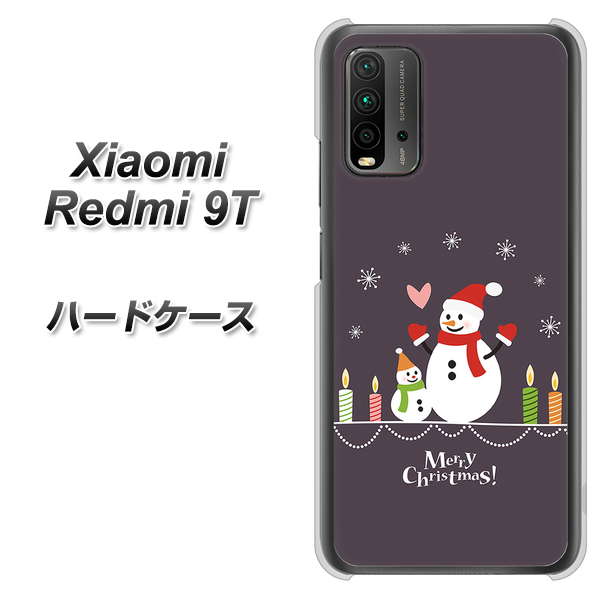 SIMフリー Xiaomi（シャオミ）Redmi 9T 高画質仕上げ 背面印刷 ハードケース【XA809 雪だるまの親子】