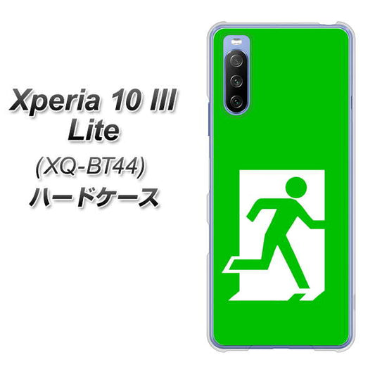SIMフリー エクスペリア10 III Lite XQ-BT44 高画質仕上げ 背面印刷 ハードケース【163 非常口】
