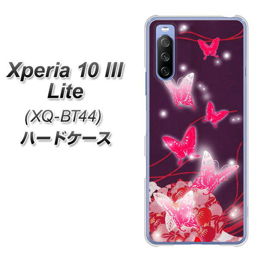 SIMフリー エクスペリア10 III Lite XQ-BT44 高画質仕上げ 背面印刷 ハードケース【251 紅の蝶】