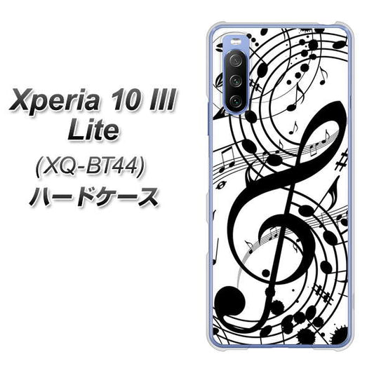 SIMフリー エクスペリア10 III Lite XQ-BT44 高画質仕上げ 背面印刷 ハードケース【260 あふれる音符】