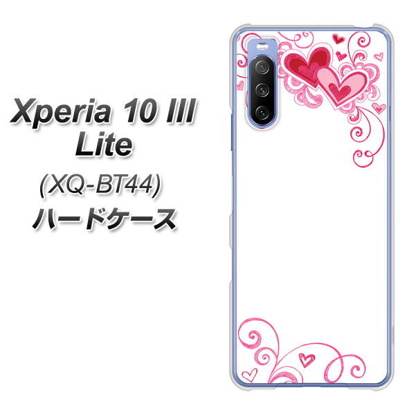 SIMフリー エクスペリア10 III Lite XQ-BT44 高画質仕上げ 背面印刷 ハードケース【365 ハートフレーム】