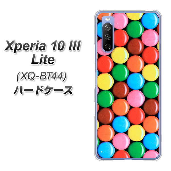 SIMフリー エクスペリア10 III Lite XQ-BT44 高画質仕上げ 背面印刷 ハードケース【448 マーブルチョコ】