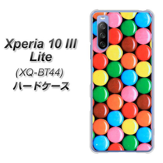 SIMフリー エクスペリア10 III Lite XQ-BT44 高画質仕上げ 背面印刷 ハードケース【448 マーブルチョコ】