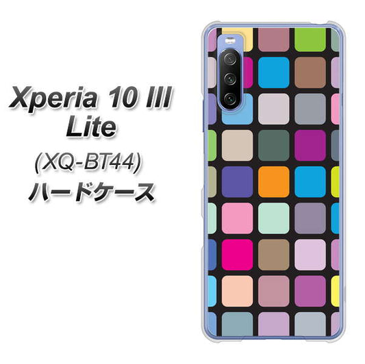SIMフリー エクスペリア10 III Lite XQ-BT44 高画質仕上げ 背面印刷 ハードケース【509 カラースクエア】