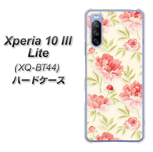 SIMフリー エクスペリア10 III Lite XQ-BT44 高画質仕上げ 背面印刷 ハードケース【594 北欧の小花】