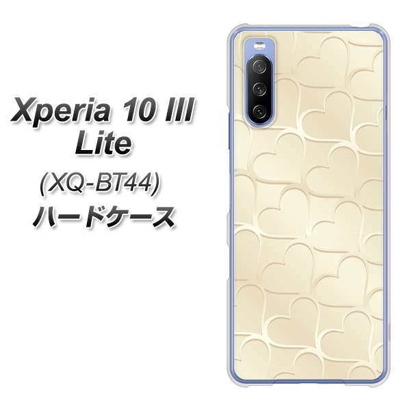 SIMフリー エクスペリア10 III Lite XQ-BT44 高画質仕上げ 背面印刷 ハードケース【630 かくれハート】