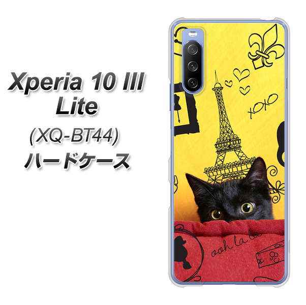 SIMフリー エクスペリア10 III Lite XQ-BT44 高画質仕上げ 背面印刷 ハードケース【686 パリの子猫】