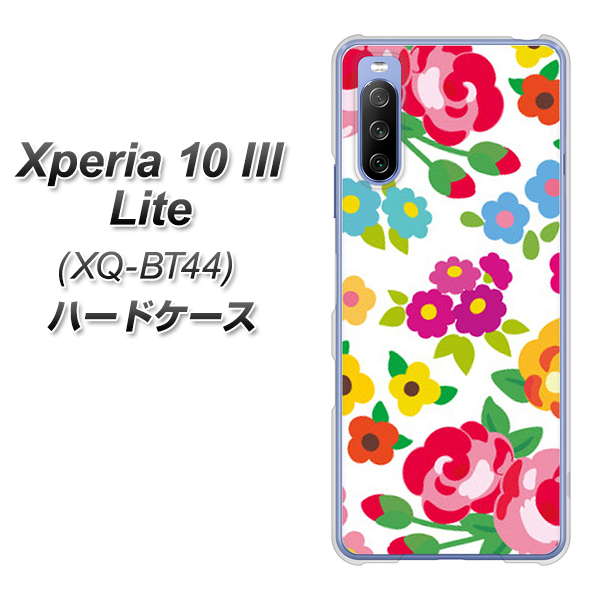 SIMフリー エクスペリア10 III Lite XQ-BT44 高画質仕上げ 背面印刷 ハードケース【776 5月のフラワーガーデン】