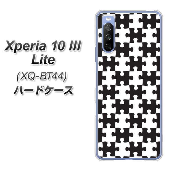 SIMフリー エクスペリア10 III Lite XQ-BT44 高画質仕上げ 背面印刷 ハードケース【IB903  ジグソーパズル_モノトーン】