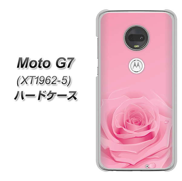 simフリー Moto G7 XT1962-5 高画質仕上げ 背面印刷 ハードケース【401 ピンクのバラ】