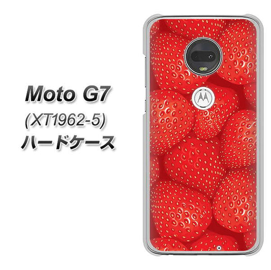 simフリー Moto G7 XT1962-5 高画質仕上げ 背面印刷 ハードケース【444 ストロベリーウォール】