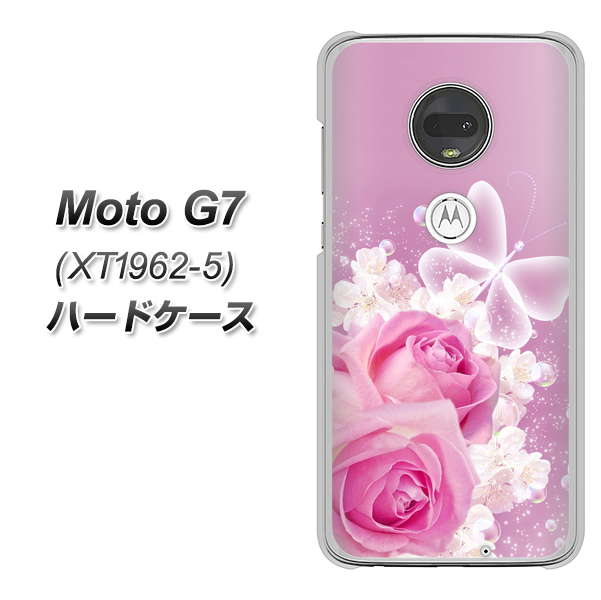 simフリー Moto G7 XT1962-5 高画質仕上げ 背面印刷 ハードケース【1166 ローズロマンス】