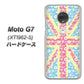 simフリー Moto G7 XT1962-5 高画質仕上げ 背面印刷 ハードケース【EK895 ユニオンジャックパステルフラワー】