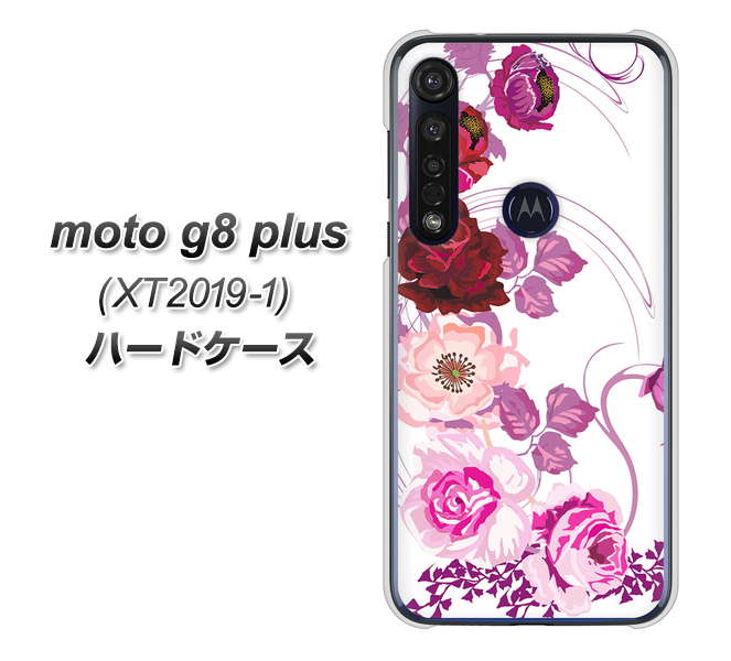 SIMフリー moto g8 plus XT2019-1 高画質仕上げ 背面印刷 ハードケース【116 ６月のバラ】