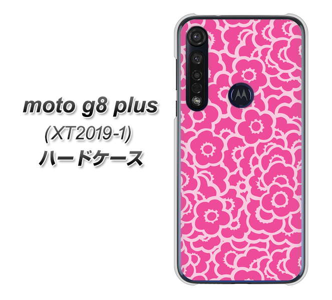 SIMフリー moto g8 plus XT2019-1 高画質仕上げ 背面印刷 ハードケース【716 ピンクフラワー】