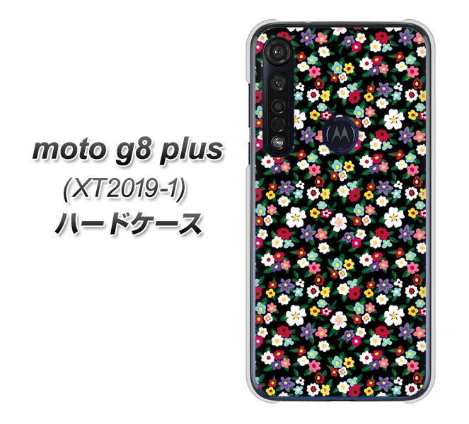 SIMフリー moto g8 plus XT2019-1 高画質仕上げ 背面印刷 ハードケース【778 マイクロリバティプリントBK】