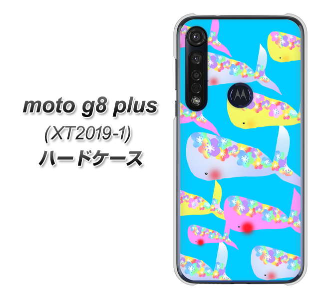 SIMフリー moto g8 plus XT2019-1 高画質仕上げ 背面印刷 ハードケース【1045 くじらの仲間】