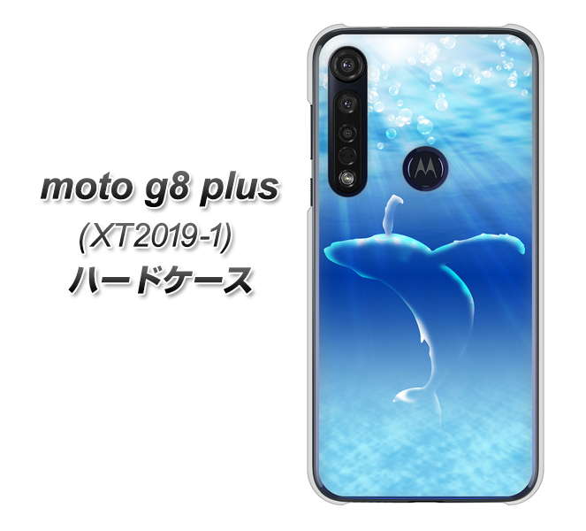 SIMフリー moto g8 plus XT2019-1 高画質仕上げ 背面印刷 ハードケース【1047 海の守り神くじら】