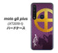 SIMフリー moto g8 plus XT2019-1 高画質仕上げ 背面印刷 ハードケース【AB813 島津義弘 シルエットと家紋】