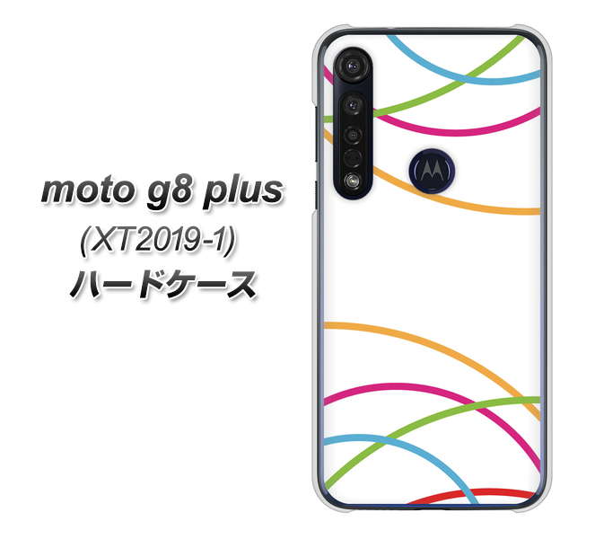 SIMフリー moto g8 plus XT2019-1 高画質仕上げ 背面印刷 ハードケース【IB912  重なり合う曲線】