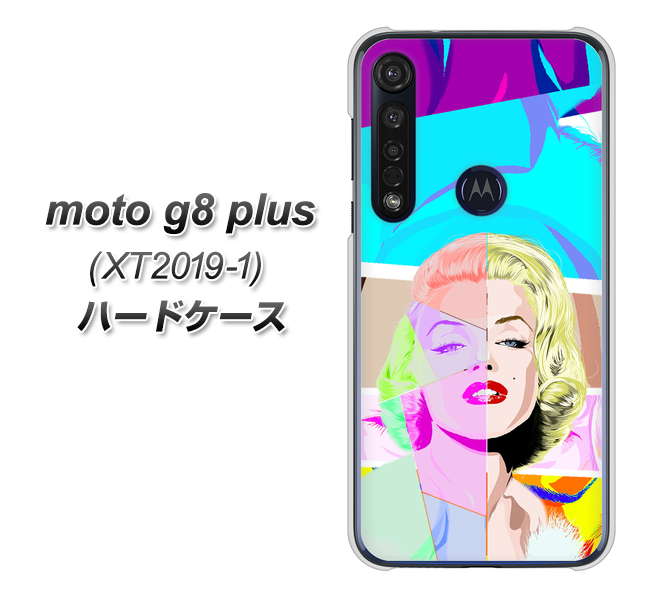 SIMフリー moto g8 plus XT2019-1 高画質仕上げ 背面印刷 ハードケース【YJ210 マリリンモンローデザイン（C）】