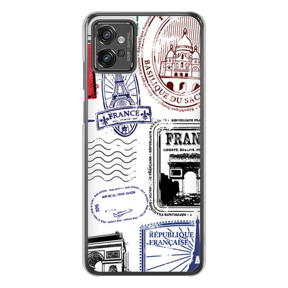 moto g32 高画質仕上げ 背面印刷 ハードケース LOVE フランス
