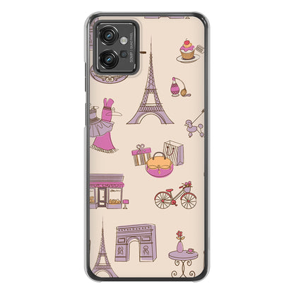 moto g32 高画質仕上げ 背面印刷 ハードケース LOVE フランス
