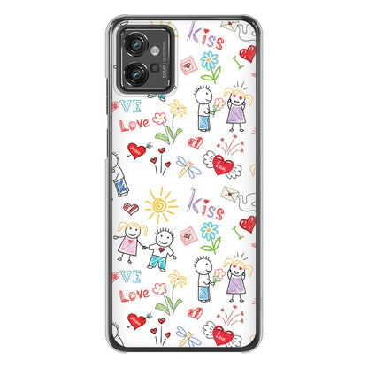 moto g32 高画質仕上げ 背面印刷 ハードケース カップル＆ファミリー