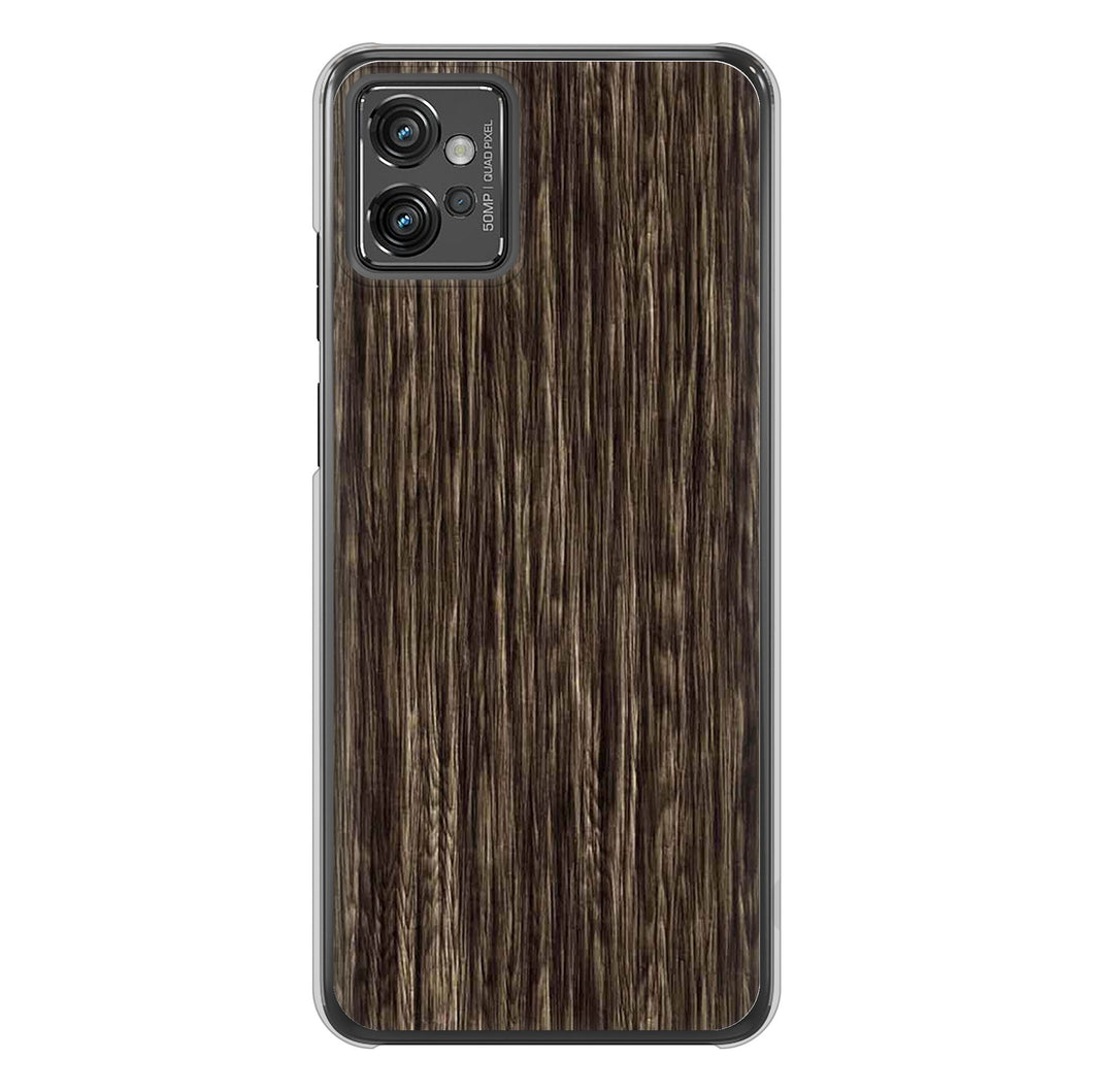 moto g32 高画質仕上げ 背面印刷 ハードケース 【EK848 木目ダークブラウン】