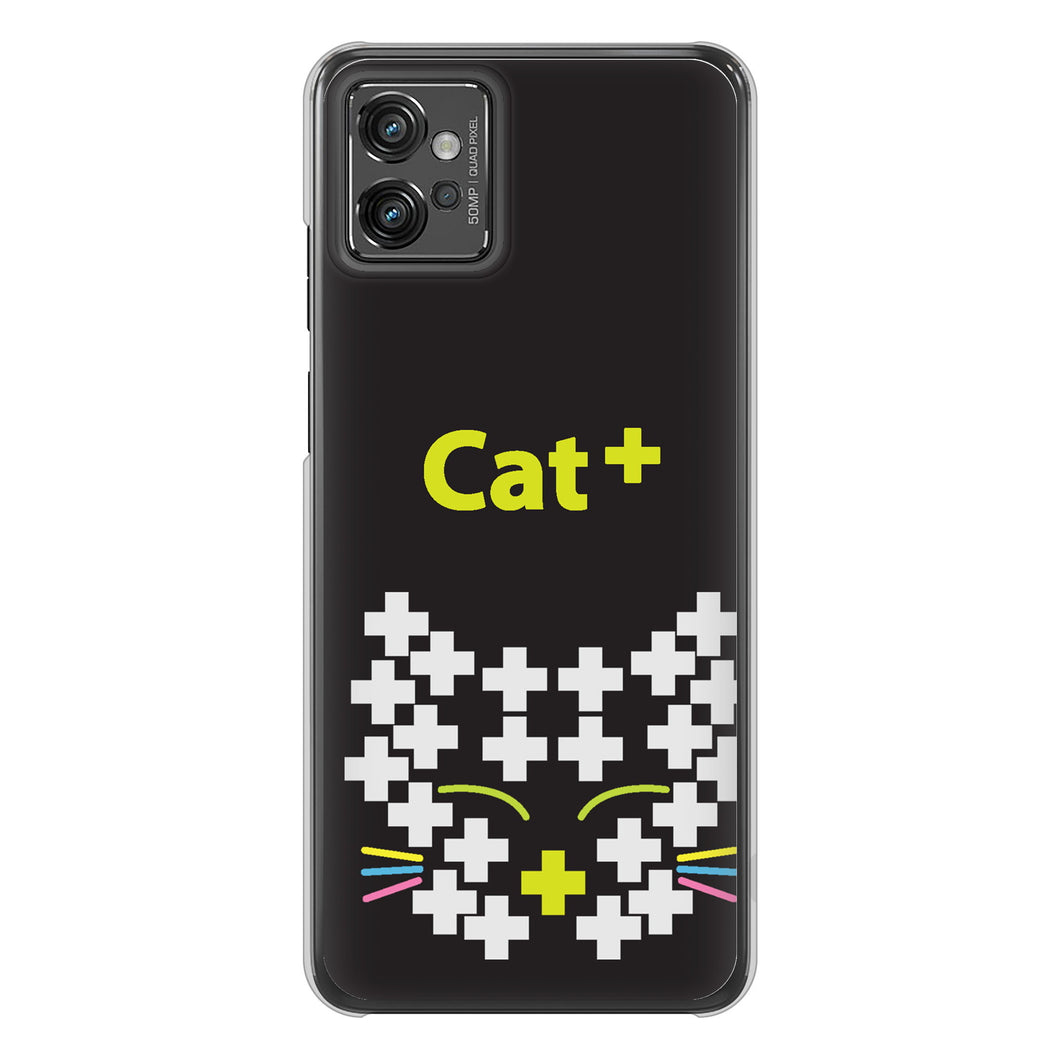 moto g32 高画質仕上げ 背面印刷 ハードケース【IA807 Cat＋】