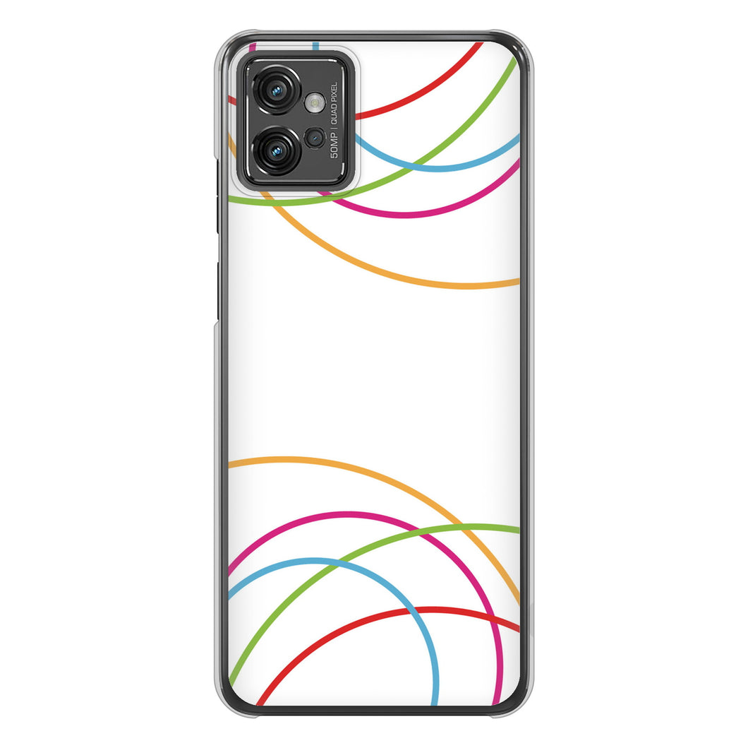moto g32 高画質仕上げ 背面印刷 ハードケース 【IB912 重なり合う曲線】