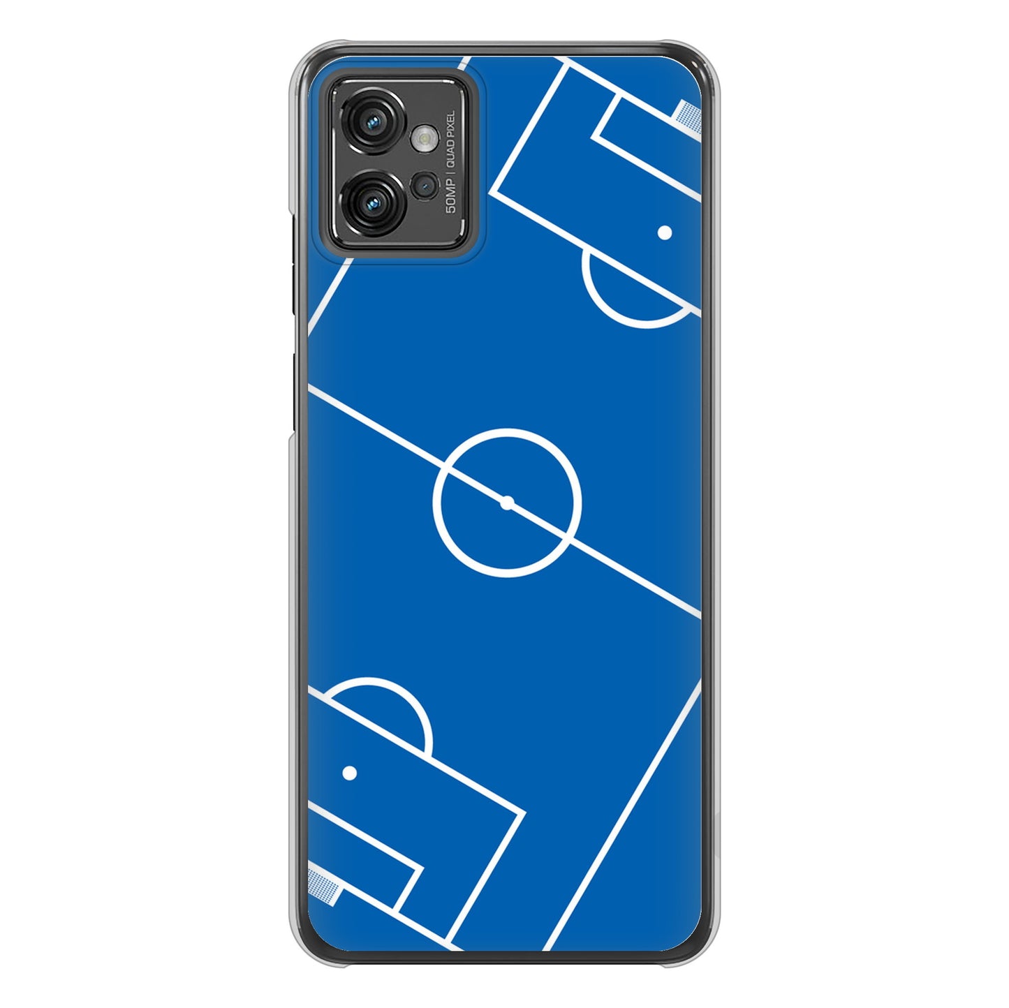 moto g32 高画質仕上げ 背面印刷 ハードケース 【IB922 SOCCER_ピッチ】