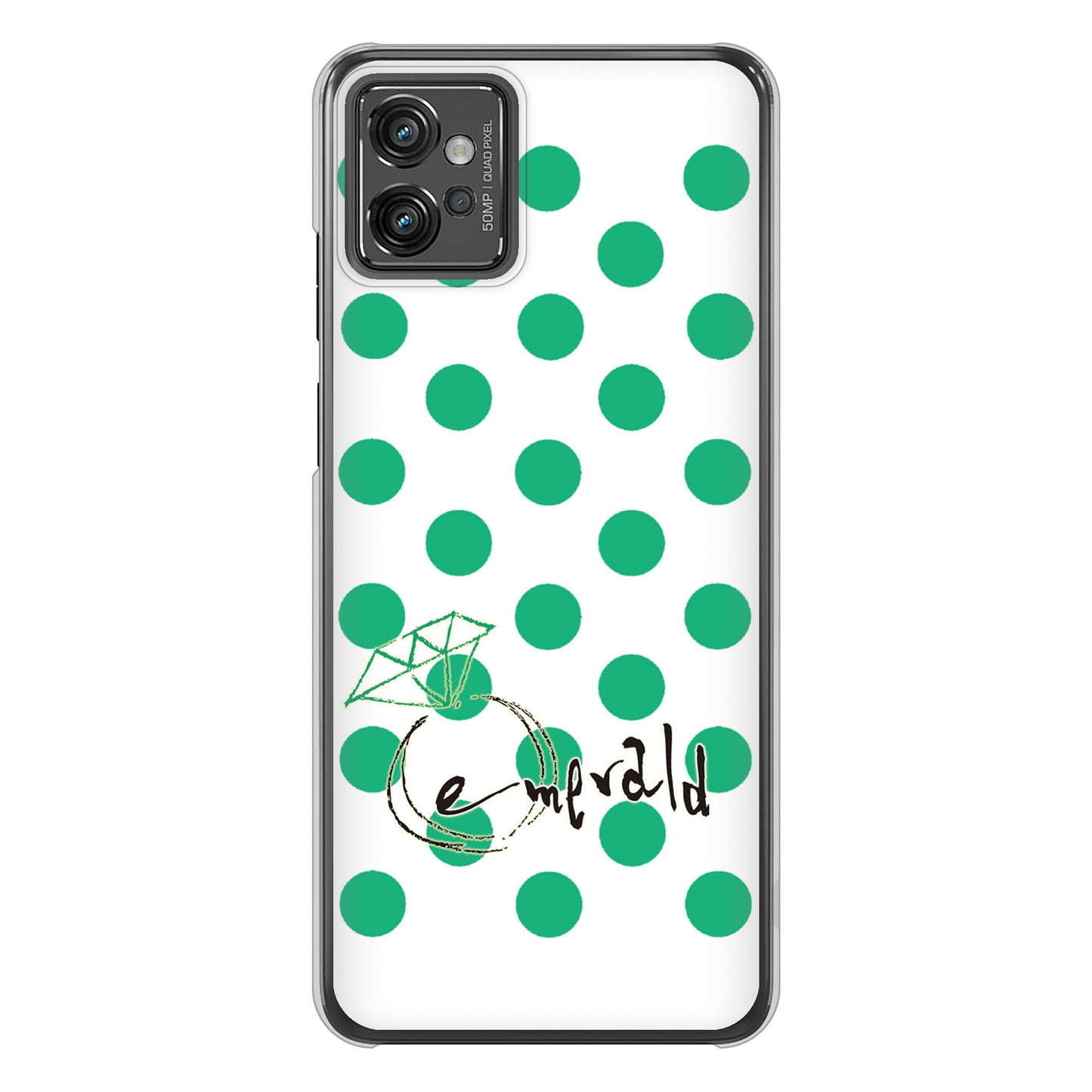 moto g32 高画質仕上げ 背面印刷 ハードケース【OE814 5月エメラルド】